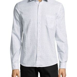Boss Orange Epop Printed Textured Shirt-WHITE-Medium